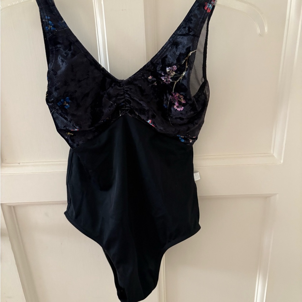 Floral Velvet leotard